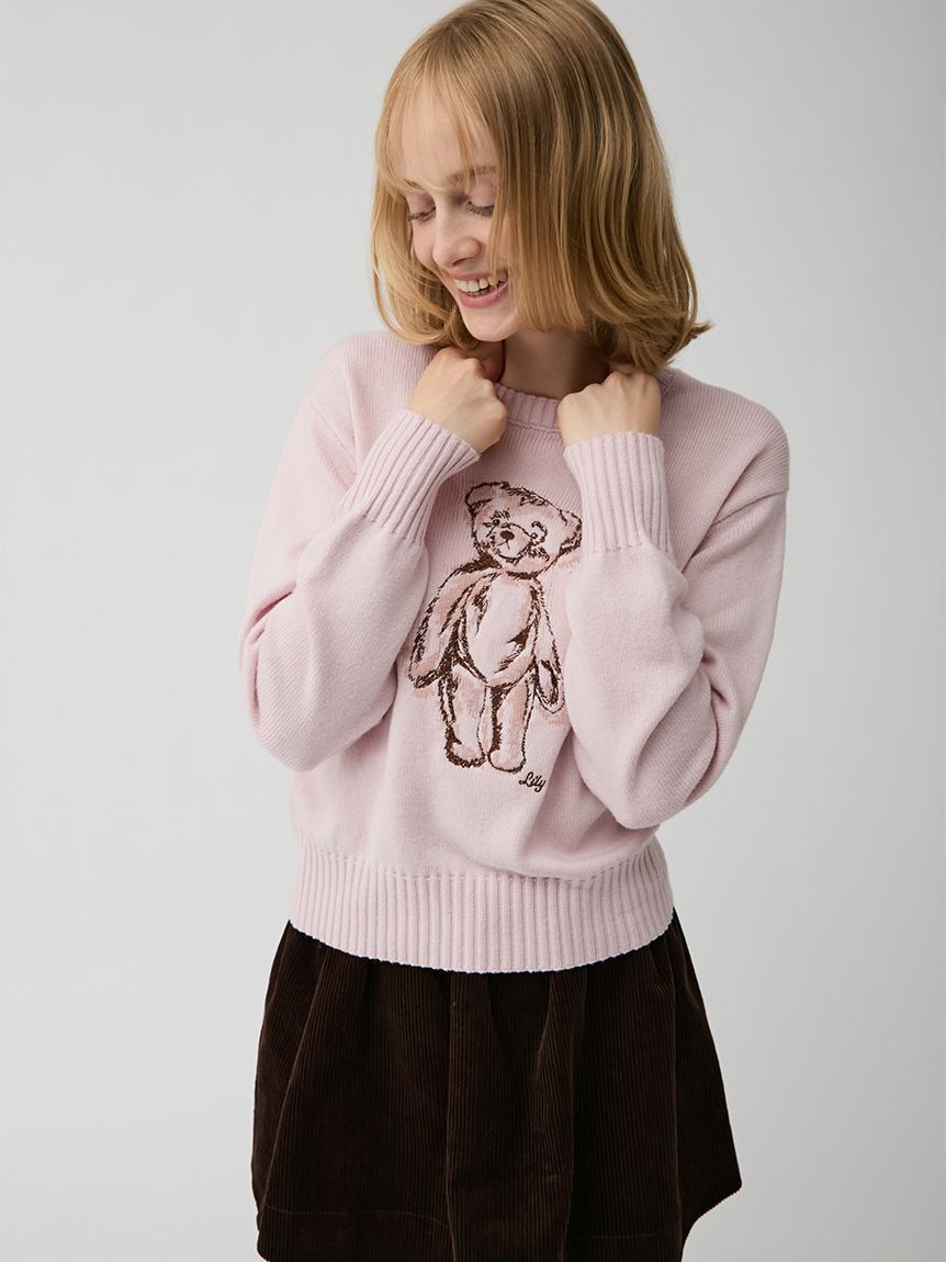 LILY BROWN「【Lily Bear】エンブロイダリーニット」|ニット・セーター|