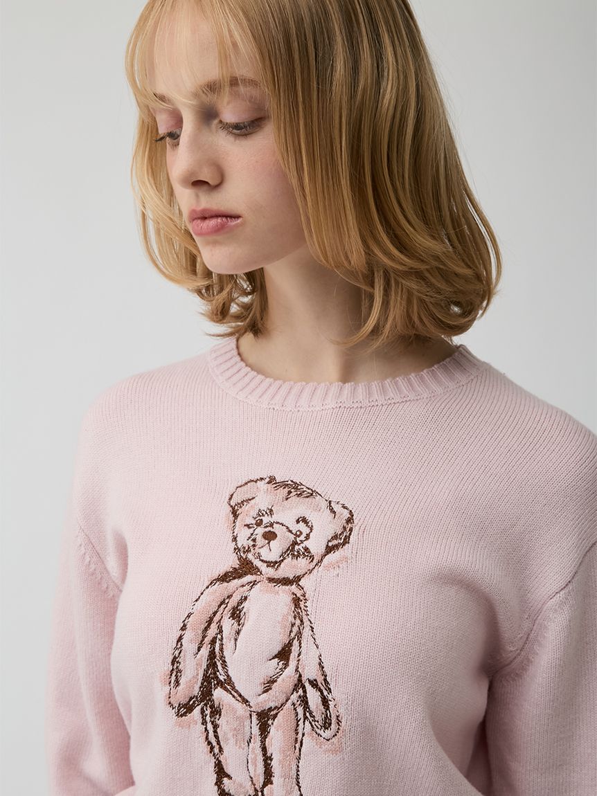 LILY BROWN「【Lily Bear】エンブロイダリーニット」|ニット・セーター|