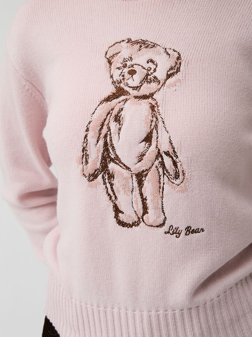 LILY BROWN「【Lily Bear】エンブロイダリーニット」|ニット・セーター|
