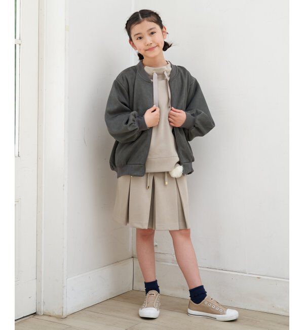 ikka kids「GOKU楽鹿の子ダンボールサイドジッププルオーバー（120~160cm）」|Tシャツ・カットソー|
