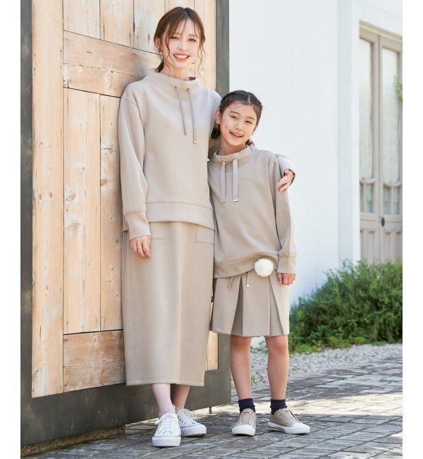 ikka kids「GOKU楽鹿の子ダンボールサイドジッププルオーバー（120~160cm）」|Tシャツ・カットソー|