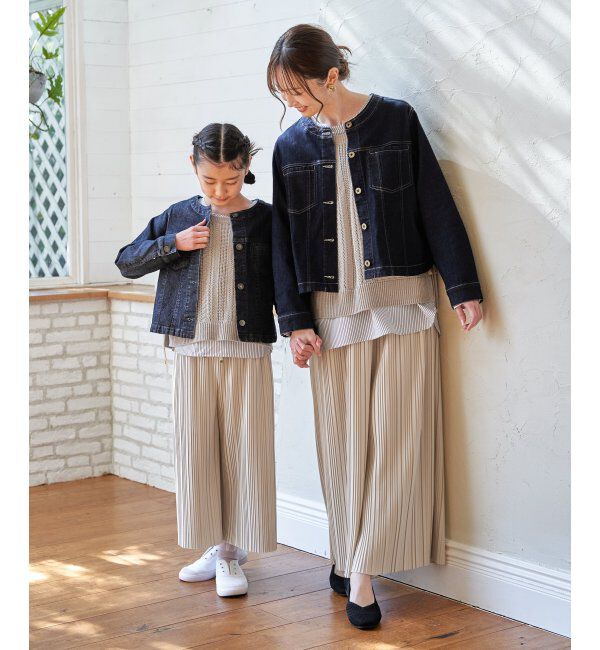 ikka kids「LKカットプリーツワイドパンツ」|その他|