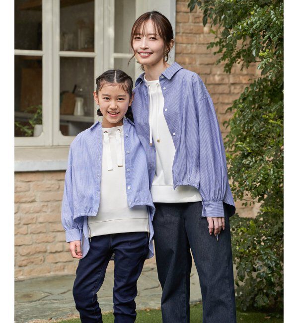 ikka kids「【親子コーデ】カノコダンボールサイドジップスピンドルプルオーバー（120~160cm）」|Tシャツ・カットソー|
