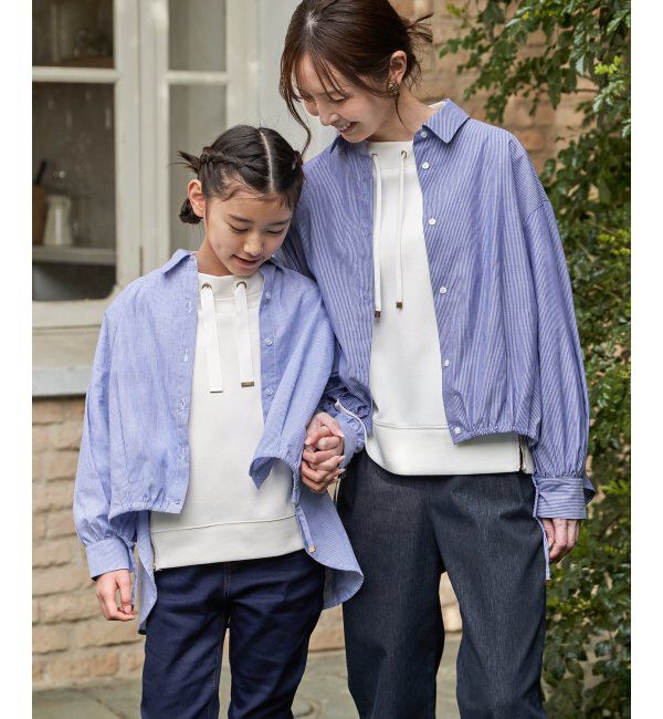 ikka kids「【親子コーデ】ドロストロングテールシャツ（120~160cm）」|シャツ・ブラウス|