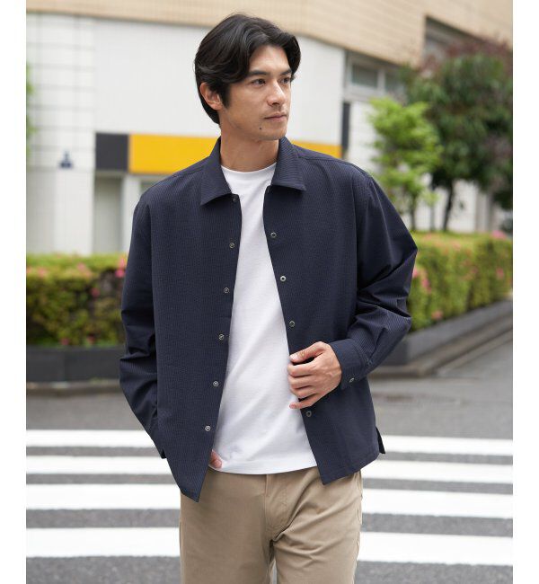 ikka「【雑誌MonoMax5月号掲載】イージケアサッカースナップシャウター「小泉孝太郎さん着用モデル」」|シャツ・ブラウス|