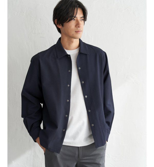 ikka「【雑誌MonoMax5月号掲載】イージケアサッカースナップシャウター「小泉孝太郎さん着用モデル」」|シャツ・ブラウス|