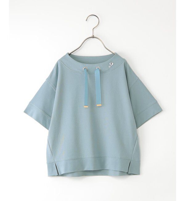 ikka kids「【親子コーデ】冷感鹿の子ビジュー付きスピンドルプルオーバー」|Tシャツ・カットソー|ライトブルー