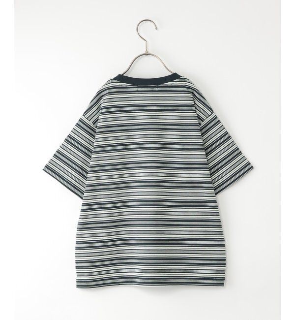 ikka kids「【親子コーデ】【冷感/遮熱】 3ワッペンボーダーTシャツ (120cm~160cm)」|Tシャツ・カットソー|