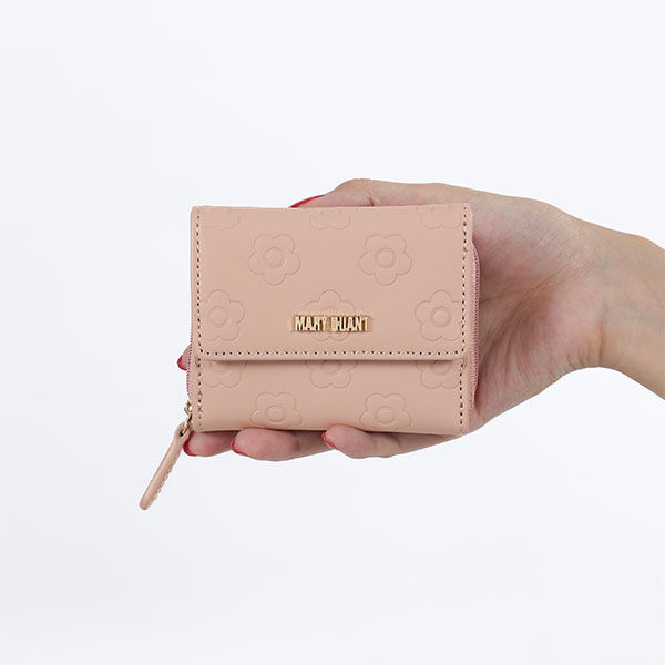 MARY QUANT「デイジーアウトラインパターン2 ミニウォレット」|財布|ピンク