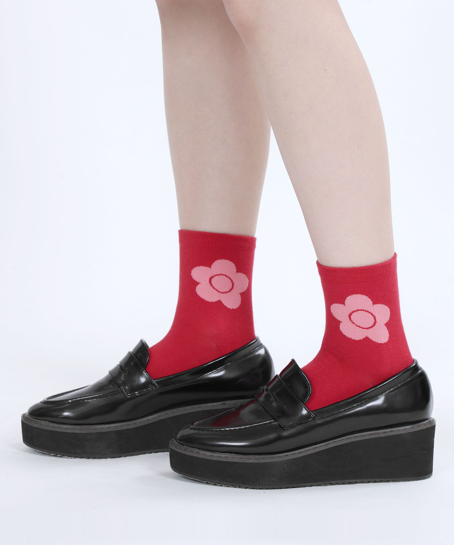 MARY QUANT「デイジーポイント ソックス」|ソックス|レッド