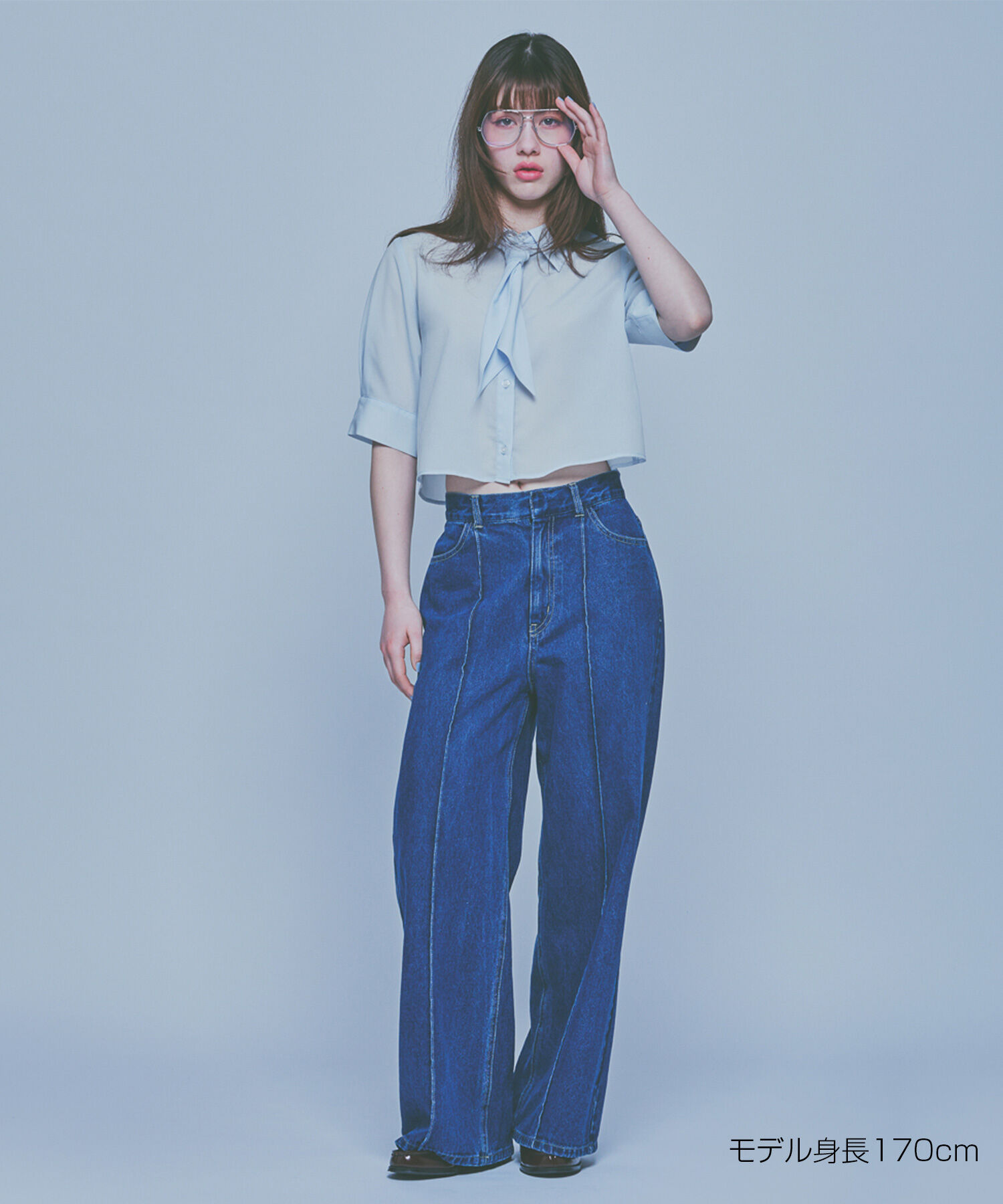 MARY QUANT「スカーフ付きクロップド ブラウス」|シャツ・ブラウス|
