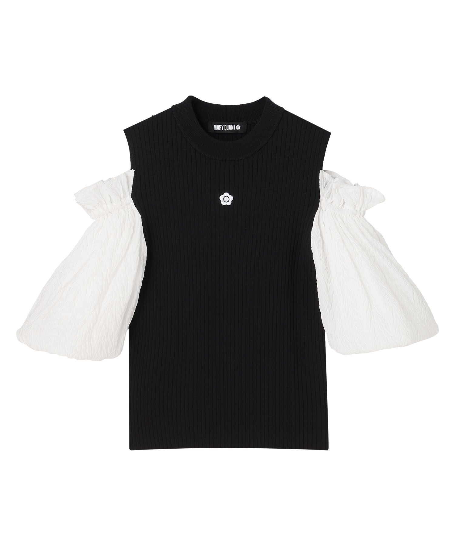 MARY QUANT「シフォン袖ニット プルオーバー」|ニット・セーター|