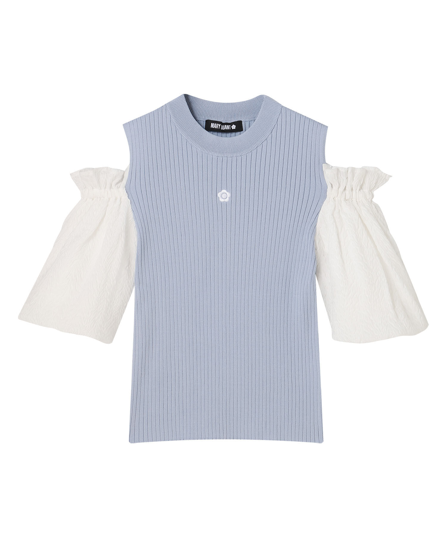 MARY QUANT「シフォン袖ニット プルオーバー」|ニット・セーター|