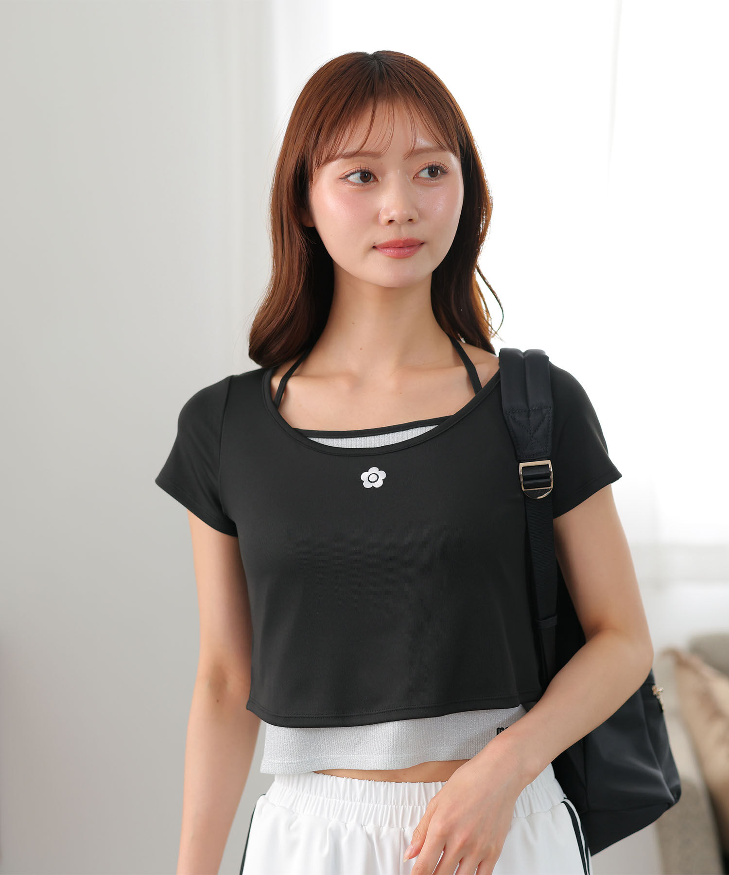 MARY QUANT「キャミレイヤード アンサンブル」|Tシャツ・カットソー|ブラック