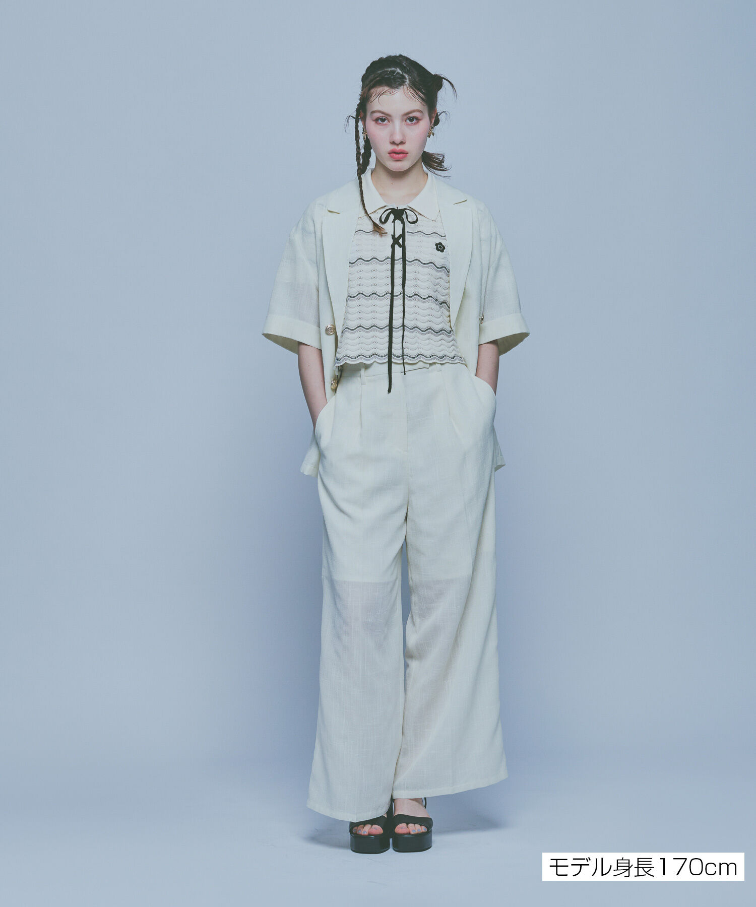 MARY QUANT「ウェーブニット プルオーバー」|ニット・セーター|