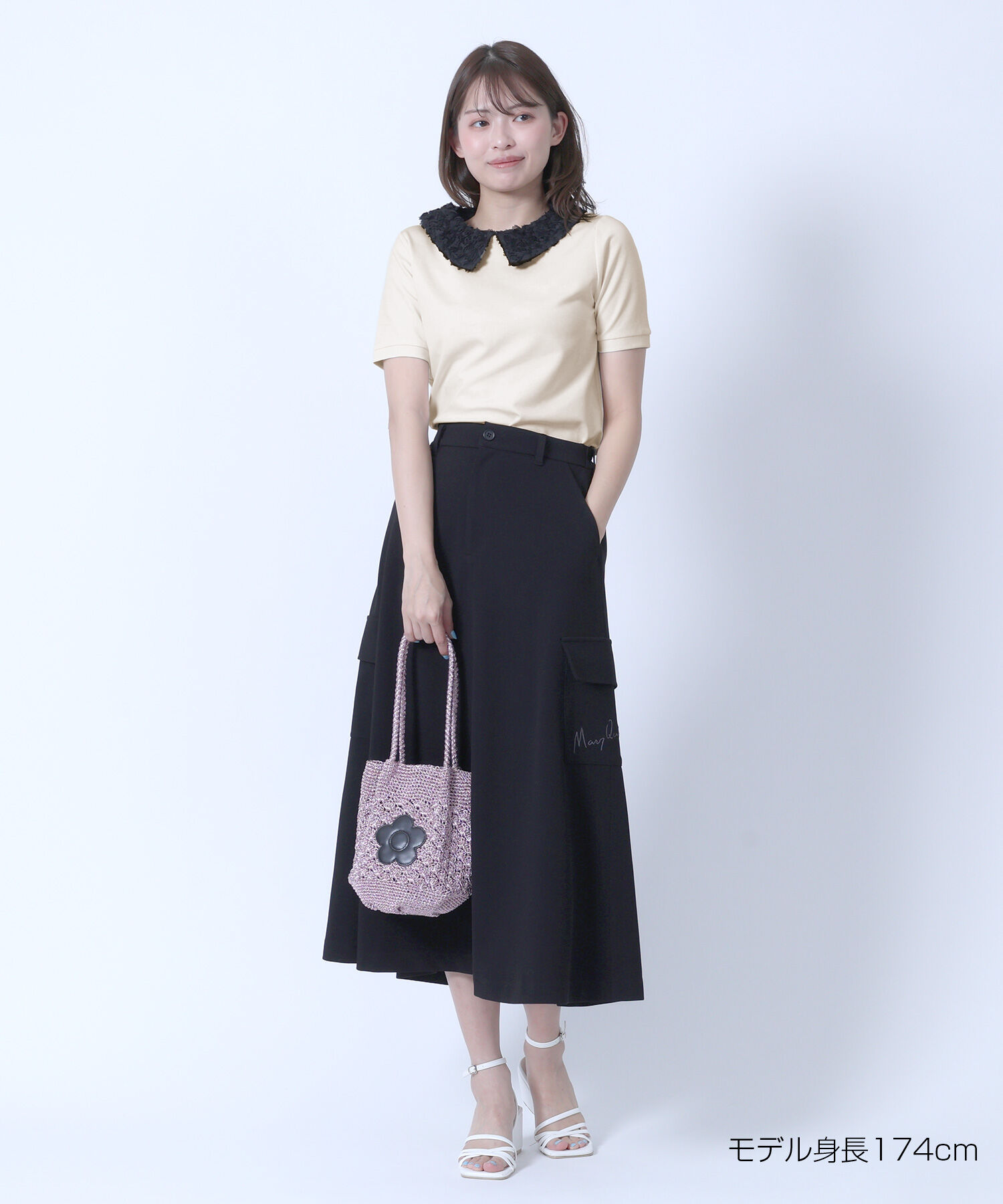 MARY QUANT「フラワーレース襟 プルオーバー」|Tシャツ・カットソー|