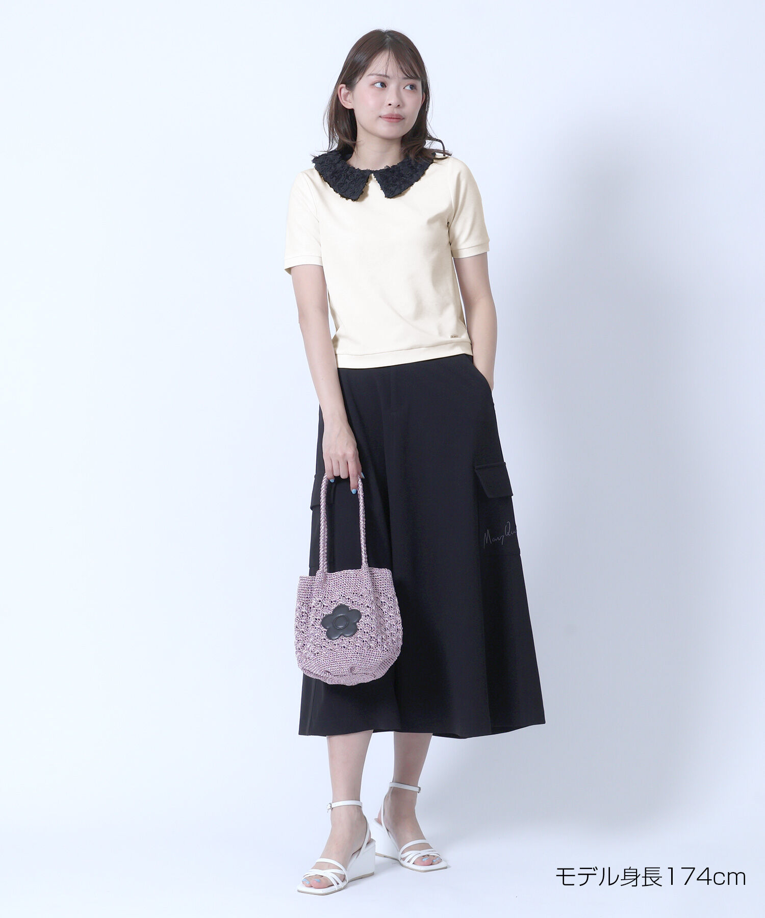 MARY QUANT「フラワーレース襟 プルオーバー」|Tシャツ・カットソー|