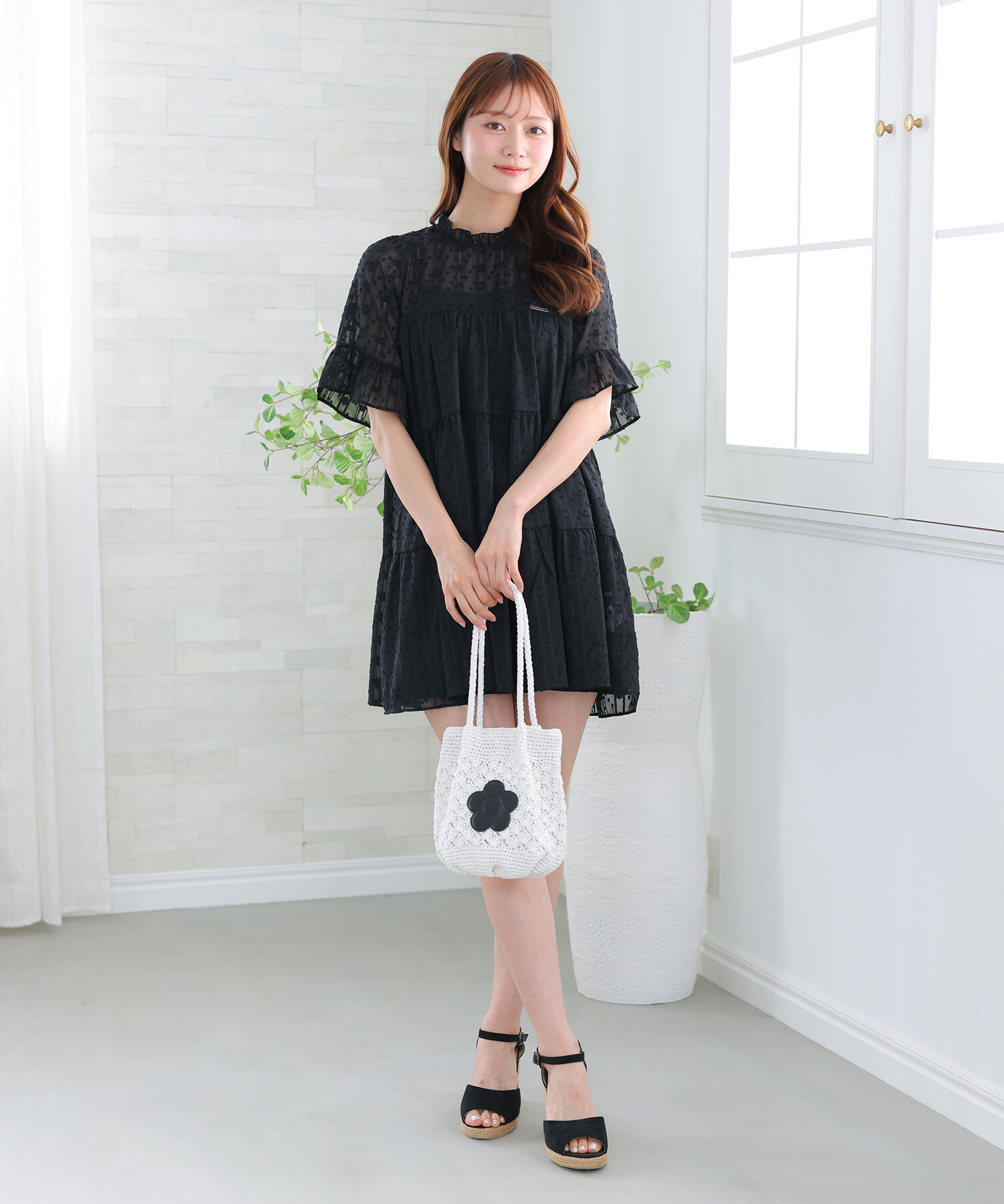 MARY QUANT「ラメクロッシェ ミニトート」|トートバッグ|