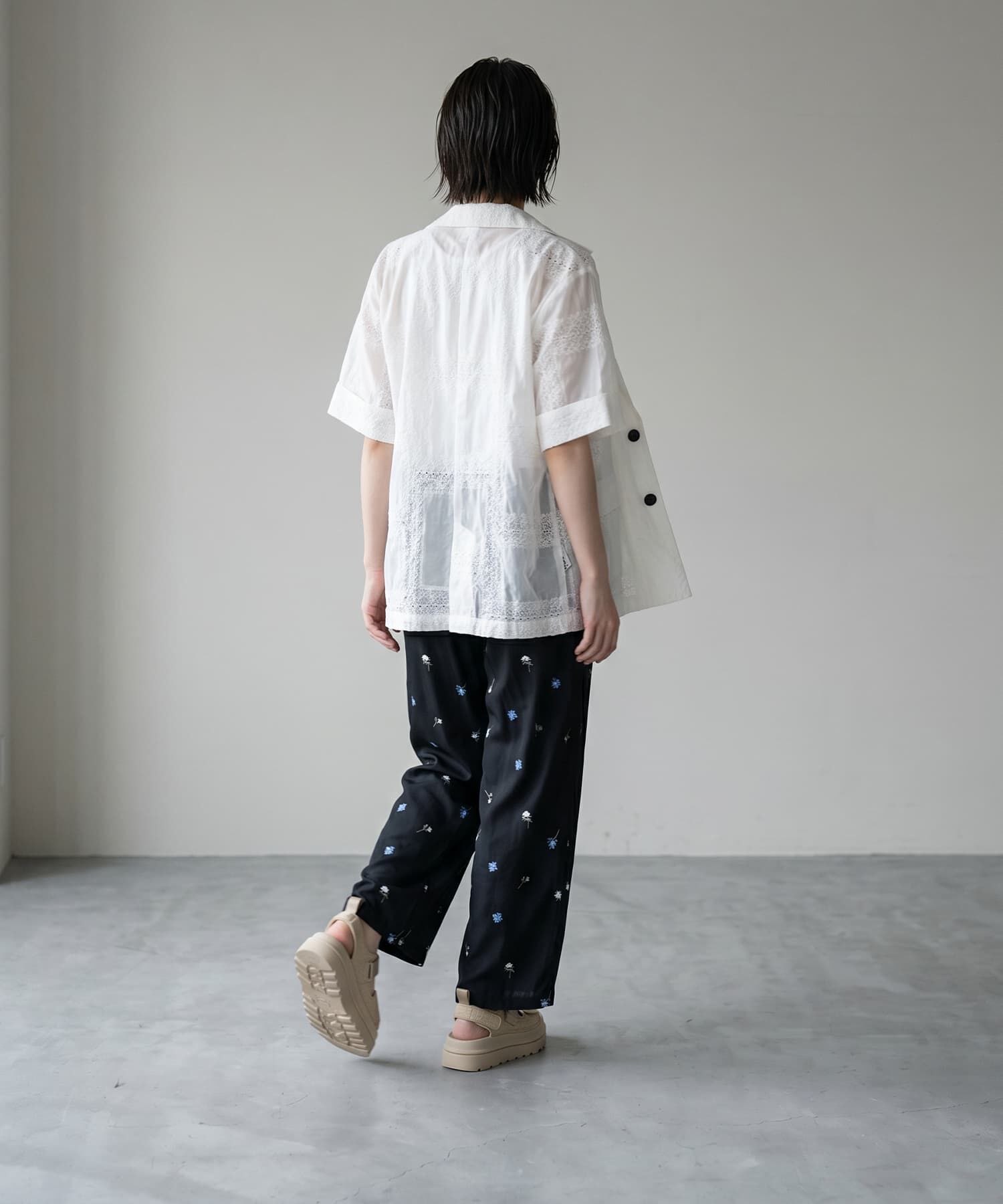 STYLE DELI「【BLK001】パッチワークシアーレーステーラードジャケット」|テーラードジャケット|