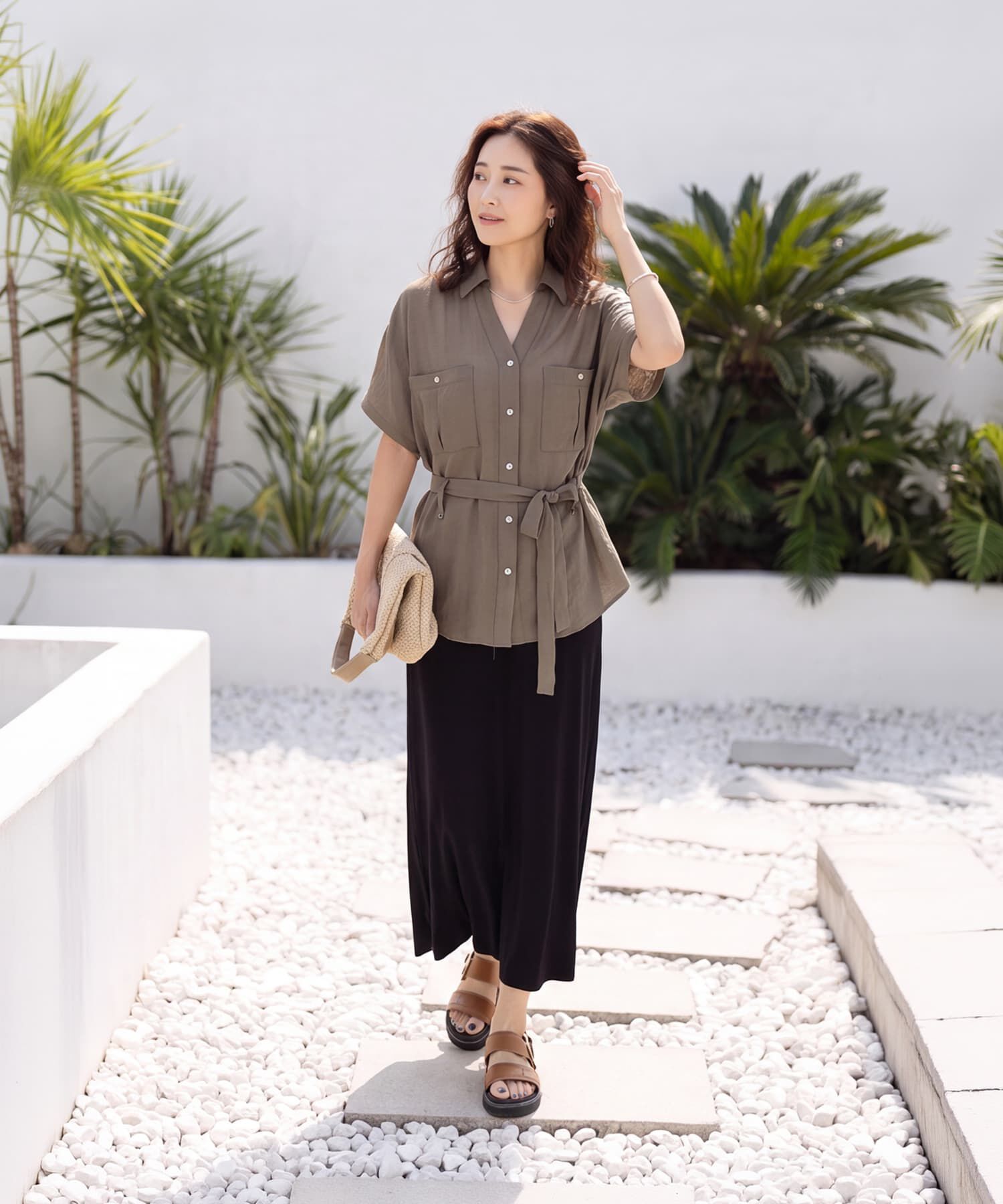 STYLE DELI「【LUXE】ウエストマークシワ加工シャツジャケット」|その他|
