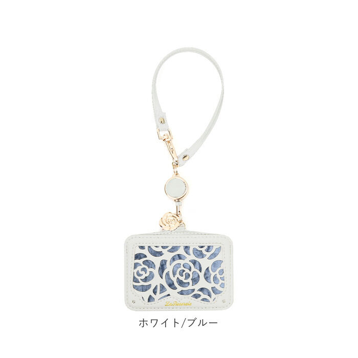 BACKYARD FAMILY「パスケース 定期入れ レディース 通販 薔薇 バラ リール付き カードケース カード入れ」|定期入れ|