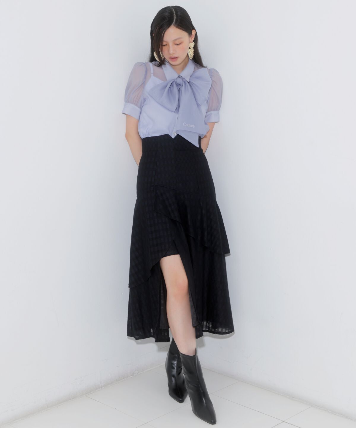 アンドクチュール「バタフライリボンシアーブラウス」|シャツ・ブラウス|