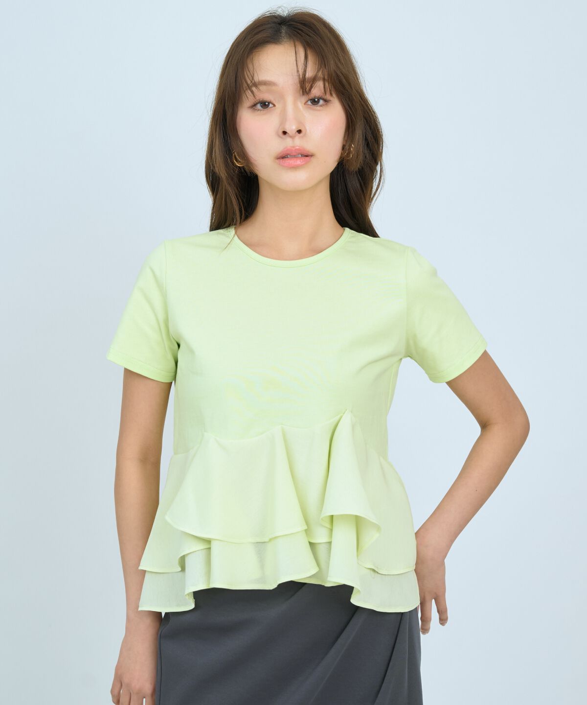 アンドクチュール「ペプラムカットトップス」|Tシャツ・カットソー|