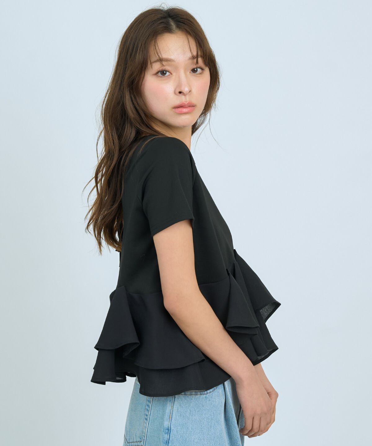 アンドクチュール「ペプラムカットトップス」|Tシャツ・カットソー|