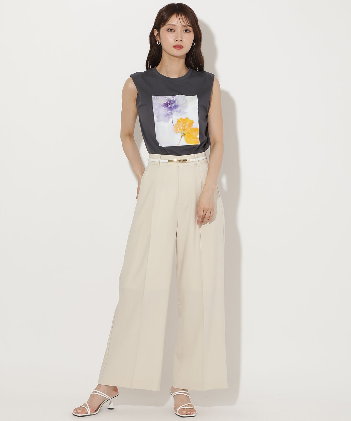 アンドクチュール「タックワイドパンツ」|その他|