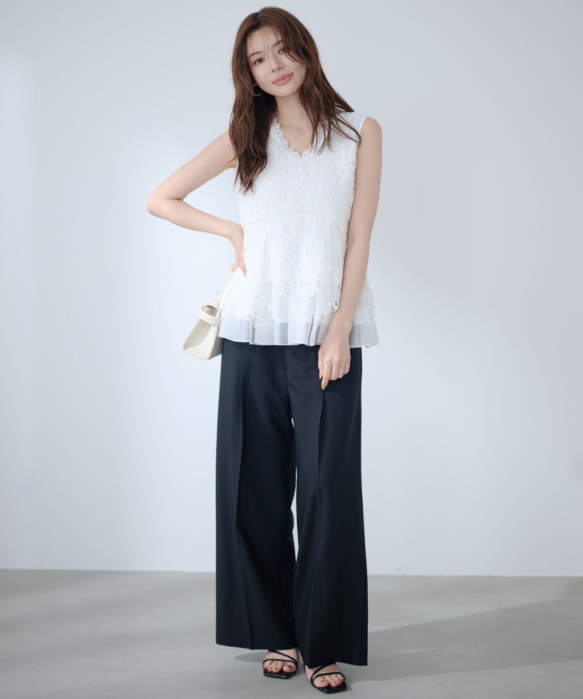アンドクチュール「タックワイドパンツ」|その他|
