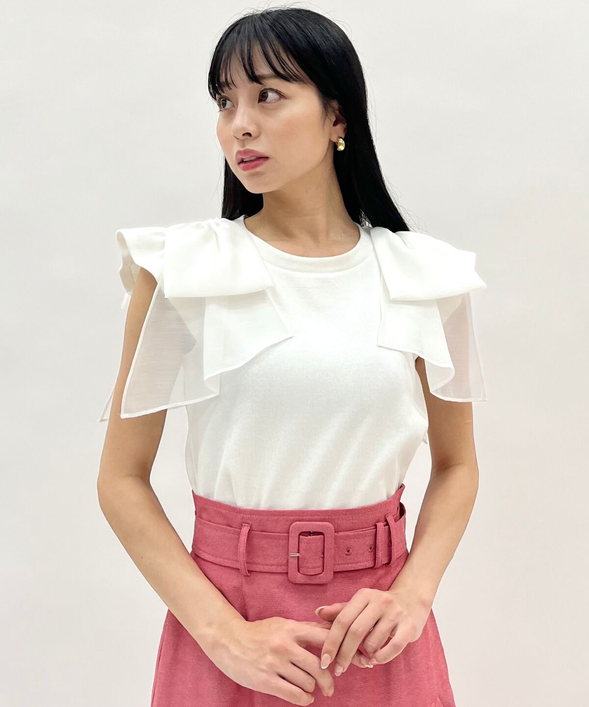 WILLSELECTION「ショルダーリボンカットトップス」|Tシャツ・カットソー|