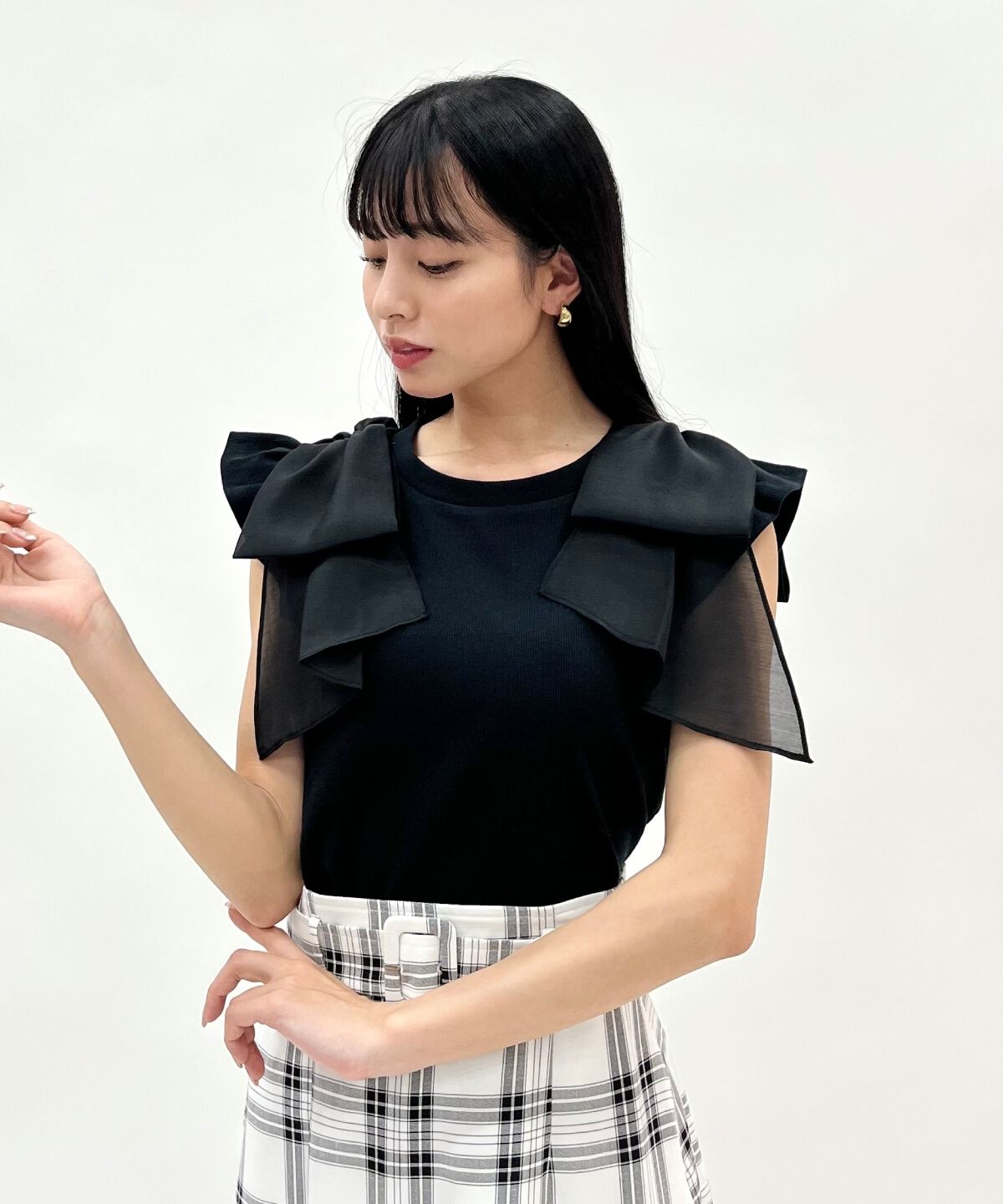 WILLSELECTION「ショルダーリボンカットトップス」|Tシャツ・カットソー|
