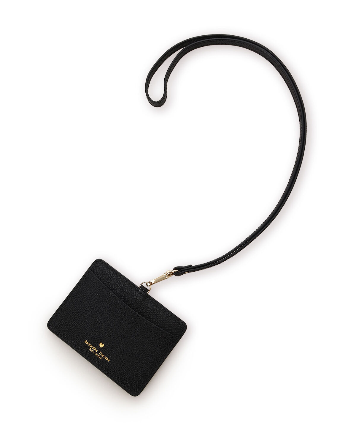 Samantha Thavasa Petit Choice「シンプルハート IDケース」|定期入れ|ブラック
