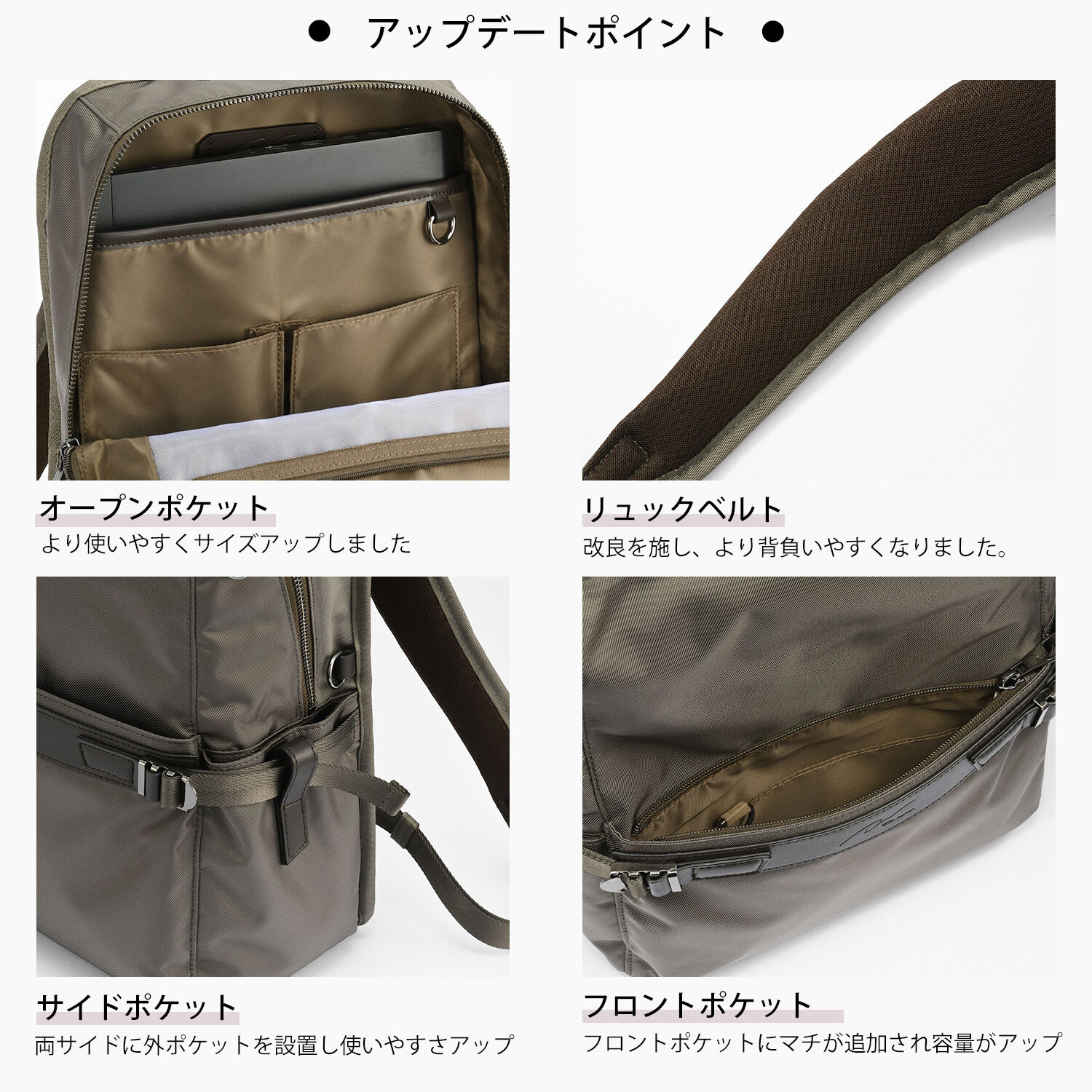 W&.Day/Night「リュックサック W&.Day/Night リッカ2 スクエアリュック A4サイズ 13.3インチPC収納 19151」|リュック|