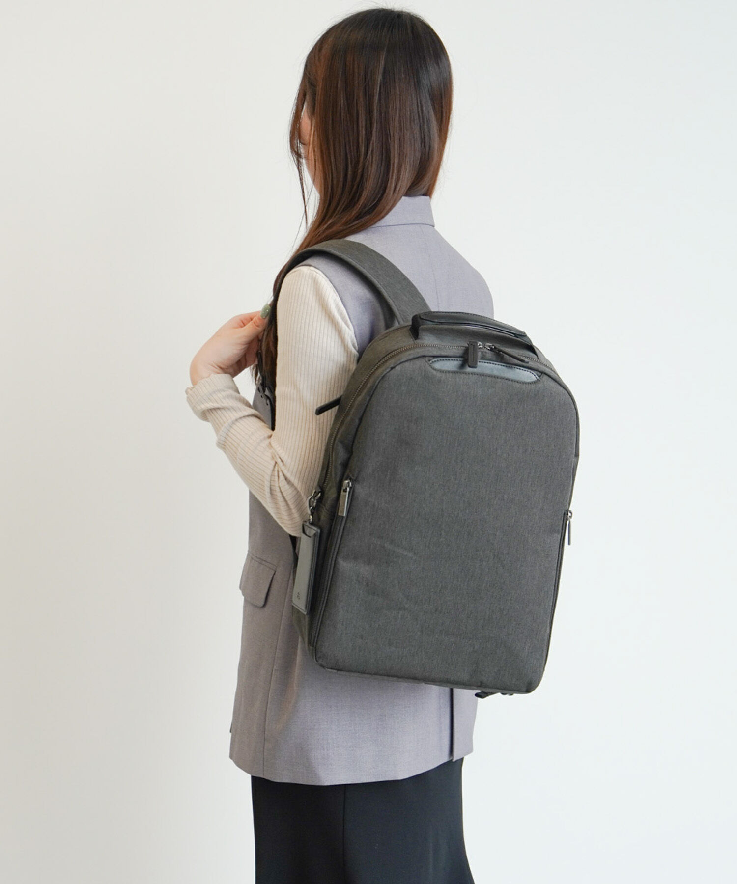 ace.「ace./エース フィッテムヘザー ビジネスリュック  A4 14インチPC収納 16L デイパック型 20113」|リュック|ブラック