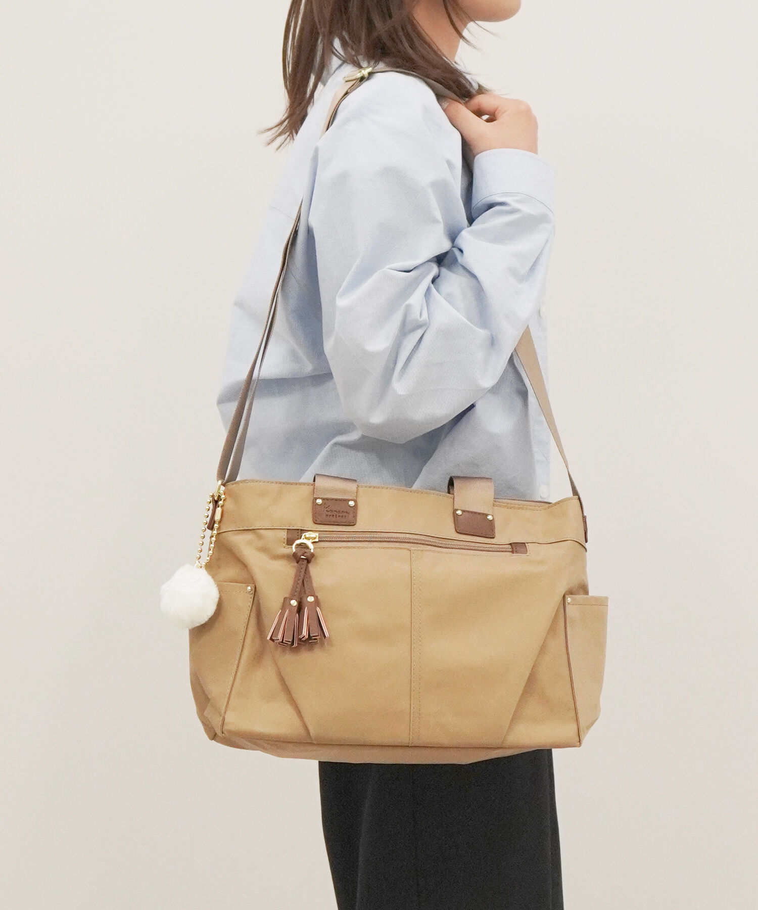 Kanana project「Kanana project／カナナプロジェクト タッセル 2wayショルダーバッグ 68873 EC限定 カバン」|ショルダー・メッセンジャー|ベージュ