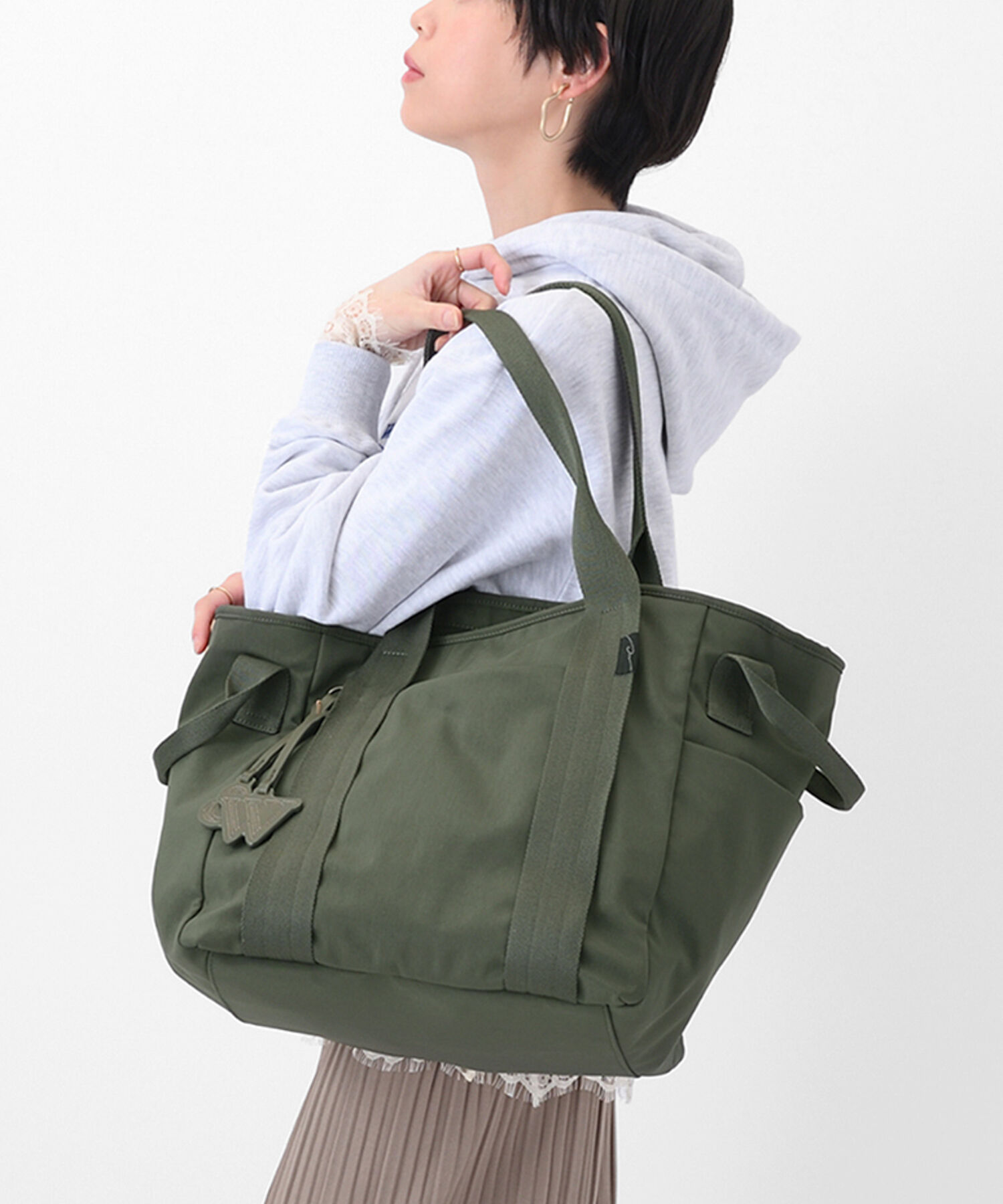 W&.Day/Night「W&.Day/Night  エム―トトートバッグ 2WAY マザーズバッグ B4サイズ 20522」|トートバッグ|カーキ