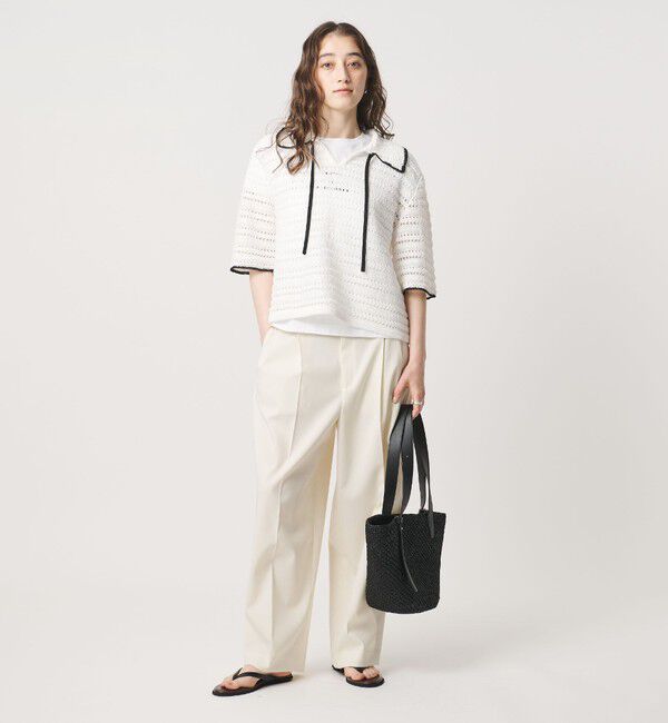 UNITED ARROWS「アイレット バイカラー ニット」|ニット・セーター|