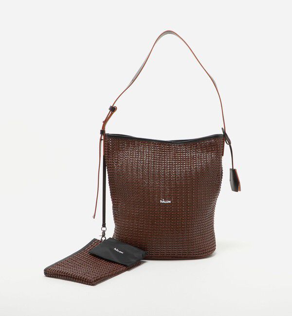UNITED ARROWS「＜hALON＞ウーブン メッシュ ショルダーバッグ」|ショルダー・メッセンジャー|DK.BROWN