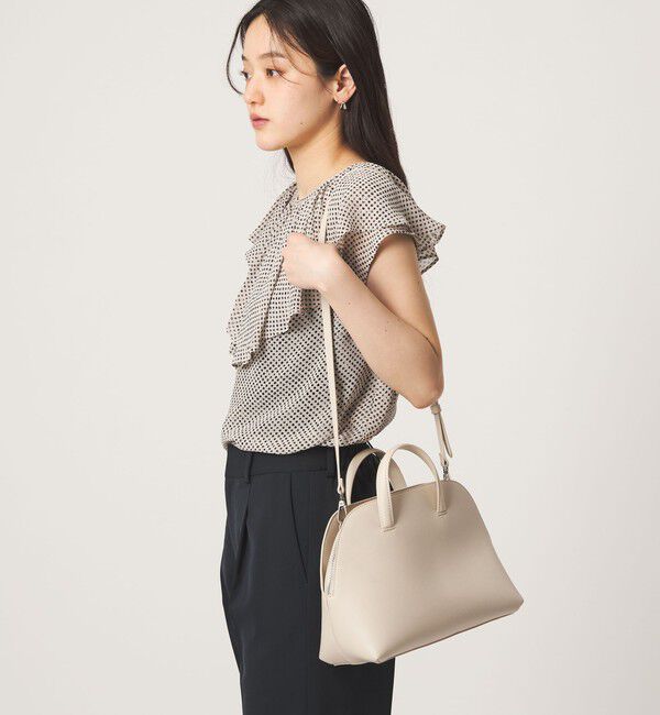 UNITED ARROWS green label relaxing「【WEB限定】2WAY ラウンド ボストンバッグ / ショルダーバッグ」|ショルダー・メッセンジャー|NATURAL