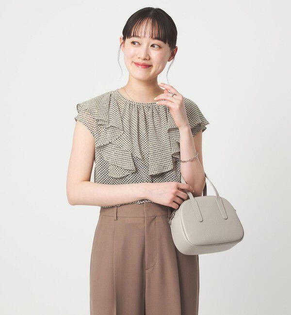 UNITED ARROWS green label relaxing「アシンメトリー フリル フレンチスリーブ ブラウス」|シャツ・ブラウス|