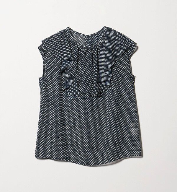 UNITED ARROWS green label relaxing「アシンメトリー フリル フレンチスリーブ ブラウス」|シャツ・ブラウス|