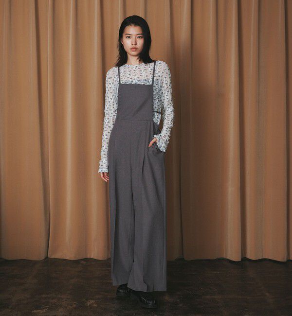 EMMEL REFINES「＜EMMEL REFINES＞EM エプロン キャミ サロペット」|ワンピース|MD.GRAY