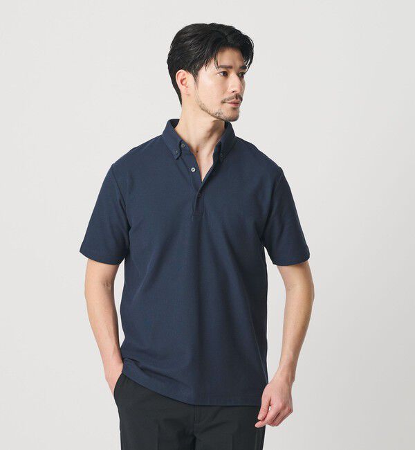 BEAUTY&YOUTH UNITED ARROWS「【WEB限定 WARDROBE SMART】ステイ クリーン ピケ BD ポロシャツ【抗菌防臭】」|ポロシャツ|