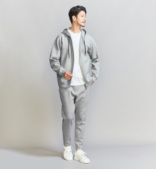 BEAUTY&YOUTH UNITED ARROWS「【WEB限定 WARDROBE SMART】ダブルニット ジップパーカー/セットアップ対応【抗菌・防臭】」|パーカー|