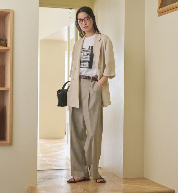 BEAUTY&YOUTH UNITED ARROWS「ポリエステル メッシュ ハーフスリーブ ジャケット ウォッシャブル」|テーラードジャケット|