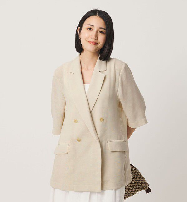 BEAUTY&YOUTH UNITED ARROWS「ポリエステル メッシュ ハーフスリーブ ジャケット ウォッシャブル」|テーラードジャケット|