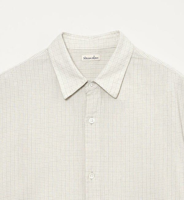 STEVEN ALAN「＜Steven Alan＞ ドビー レギュラーカラー ショートスリーブ シャツ BOX」|シャツ・ブラウス|