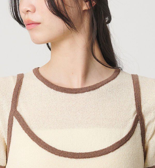 BEAUTY&YOUTH UNITED ARROWS「【WEB限定】キャミソール＆ショートスリーブ ループニットプルオーバー ウォッシャブル」|ニット・セーター|