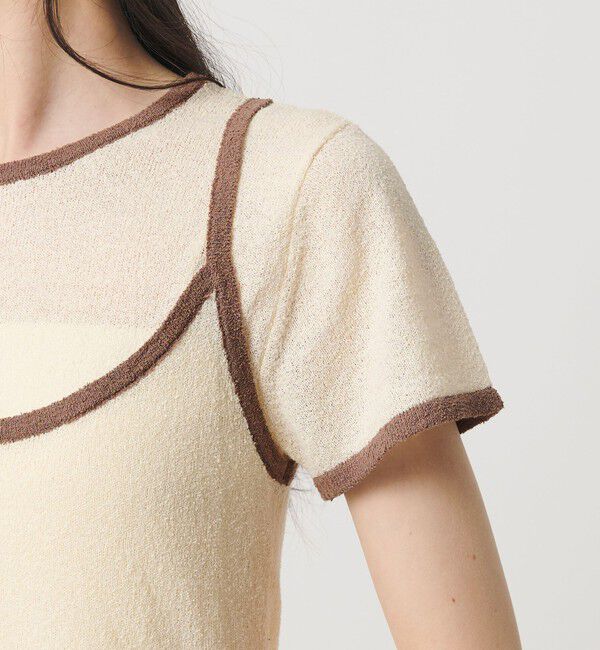 BEAUTY&YOUTH UNITED ARROWS「【WEB限定】キャミソール＆ショートスリーブ ループニットプルオーバー ウォッシャブル」|ニット・セーター|